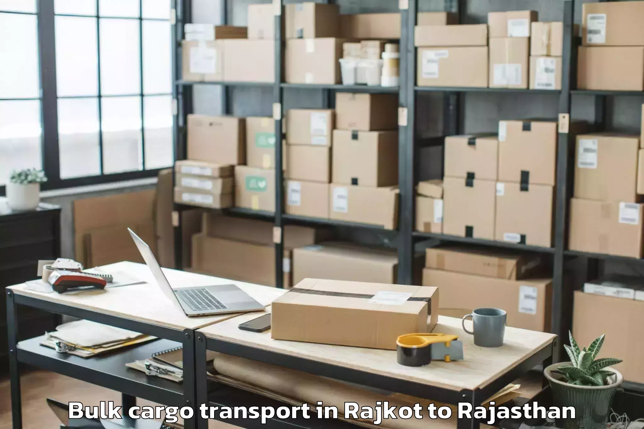 Book Rajkot to Sheoganj Bulk Cargo Transport Online